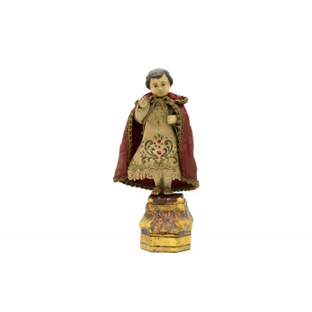 Menino Jesus de Pé Antigo Vestido Damasco  20 cm Menino Jesus de Pé Antigo Vestido Damasco  20 cm