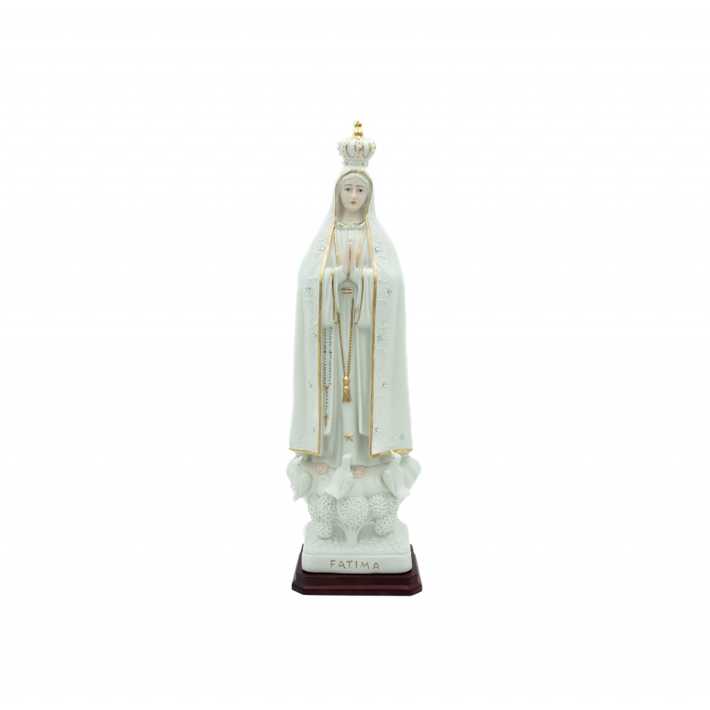 Nossa Sra. de Fátima Porcelana nº3 C/ Bordados 40cm