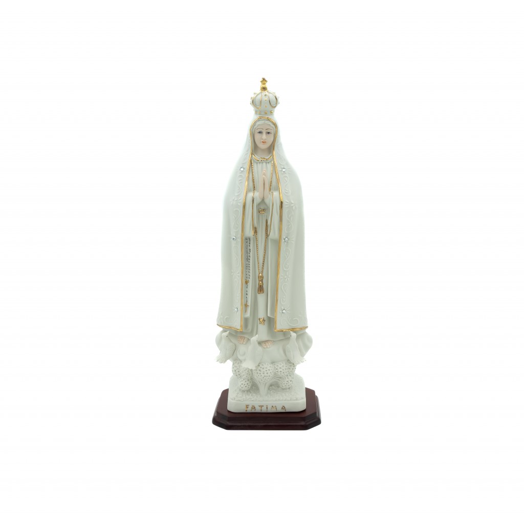 Nossa Sra.de Fátima Porcelana nº4 com Bordados - 34cm