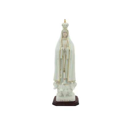 Nossa Sra.de Fátima Porcelana nº4 com Bordados - 34cm Nossa Sra.de Fátima Porcelana nº4 com Bordados - 34cm