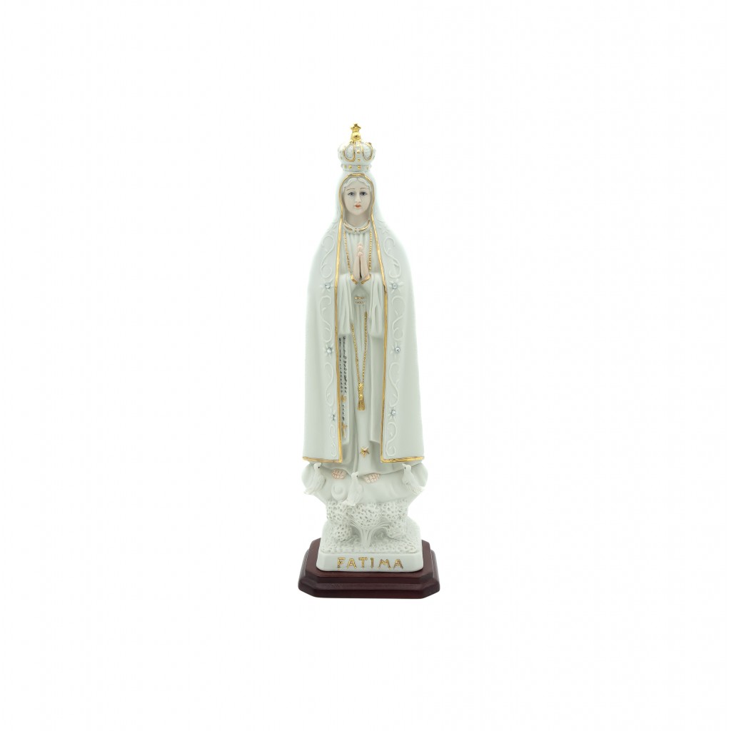 Nossa Senhora de Fátima Porcelana nº 5 C/ Bordados - 28.5cm