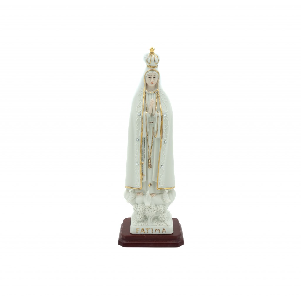 Nossa Senhora de Fátima Porcelana nº 6 com bordados