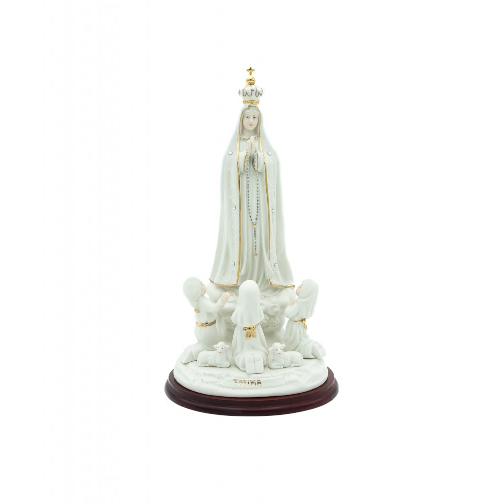 Aparição de Fátima Sem Bordado Porcelana nº2 - 30cm