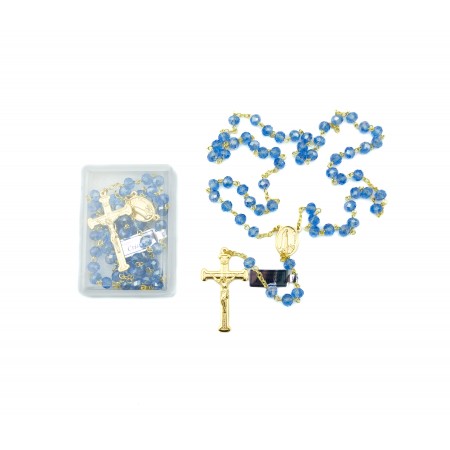 Terço de Fátima Dourado Conta Cristal Div. Cores Terço de Fátima Dourado Conta Cristal Div. Cores