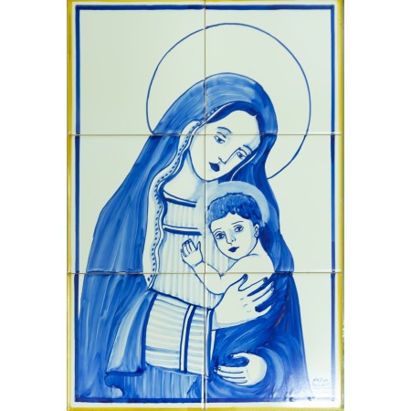 Painel de 6 Azulejos Pintados à Mão Uniforme Painel de 6 Azulejos Pintados à Mão Uniforme