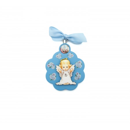 Medalhão C/ Anjo e Medalha Ap. Fátima Div. Cores Medalhão C/ Anjo e Medalha Ap. Fátima Div. Cores