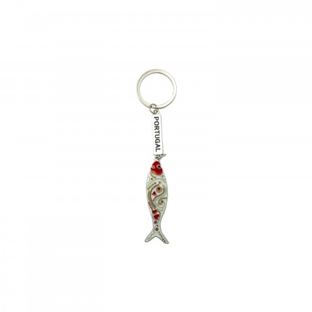 Porta Chaves Sardinha Portugal Branco KN4946 Porta Chaves Sardinha Portugal Branco KN4946