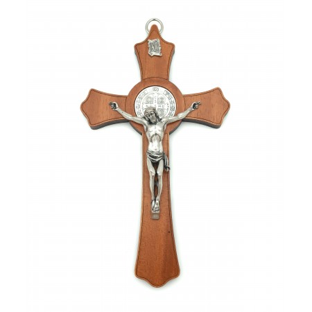 Crucifixo de São Bento em Madeira 20x11cm Crucifixo de São Bento em Madeira 20x11cm