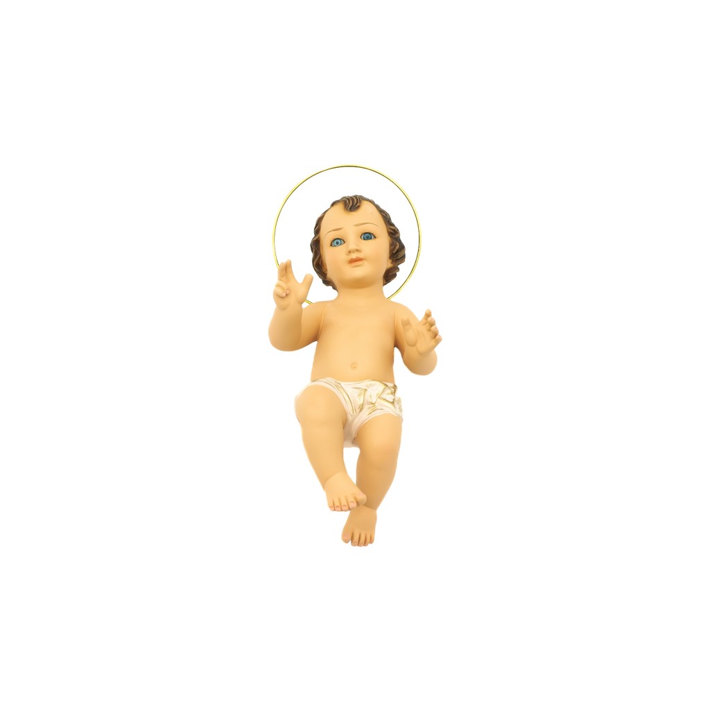 Menino Jesus 25cm Olhos de Vidro 