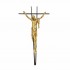 Cristo Rendilhado com Cruz Metal Parede 70 x 40 cm 