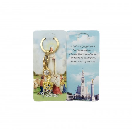 Porta Chaves Dourado Coroa de Fátima Porta Chaves Dourado Coroa de Fátima