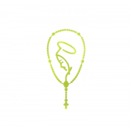 Autocolante P/ Veículo C/ Terço e Rosto de Fátima Autocolante P/ Veículo C/ Terço e Rosto de Fátima