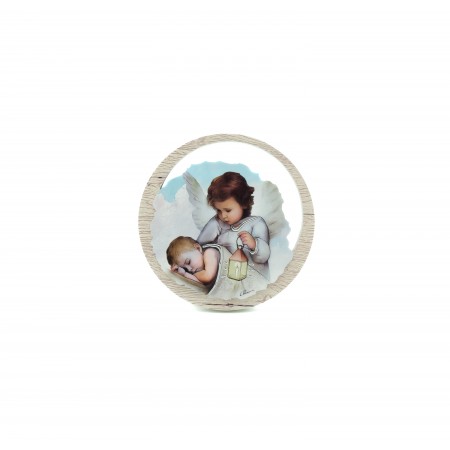 Quadro/ Placa C/ Anjo C/ Candeias 11x11cm Quadro/ Placa C/ Anjo C/ Candeias 11x11cm