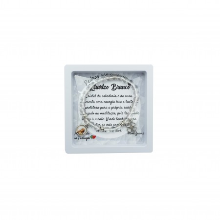 Pulseira Pedra S.P. Quartzo Branco Pulseira Pedra S.P. Quartzo Branco