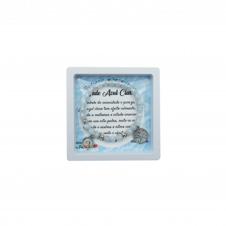 Pulseira Pedra S.P. Jade Azul Claro Pulseira Pedra S.P. Jade Azul Claro