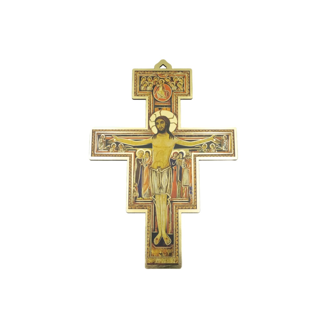 Cruz de São Damião em Madeira 27cmx18,5cm