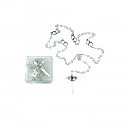 Terço do Matrimónio Prateado Conta Cristal C/Caixa Terço do Matrimónio Prateado Conta Cristal C/Caixa