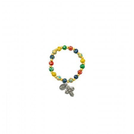 Pulseira Dezena em Madeira Div. Cores Missionária Pulseira Dezena em Madeira Div. Cores Missionária