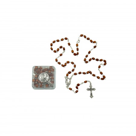 Terço de Conta de Madeira C/ Mosquetão C/ Caixa Terço de Conta de Madeira C/ Mosquetão C/ Caixa