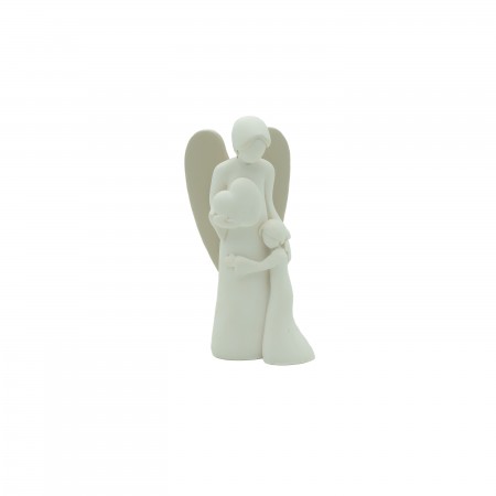 Anjo Branco C/ Coração e Criança C/ Caixa 12cm Anjo Branco C/ Coração e Criança C/ Caixa 12cm