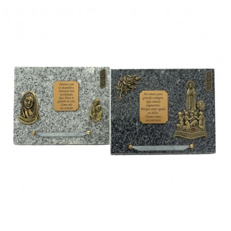 Placa de Granito 22x19cm (Modelo PF289 a PF295) Placa de Granito 22x19cm (Modelo PF289 a PF295)