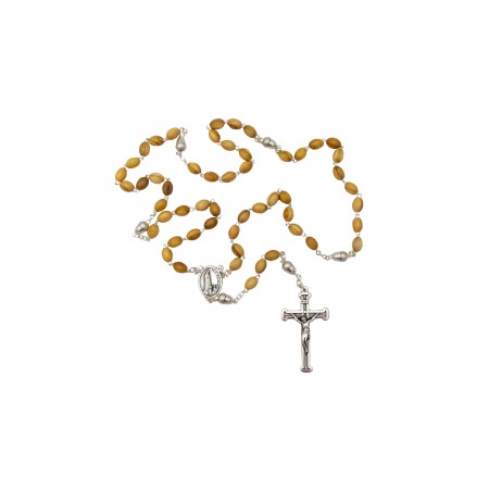 Terço de Fátima Conta Madeira de Oliveira 