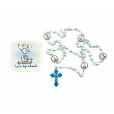 Terço do Anjo da Guarda C/ Oração e Cx. Ilustrada Terço do Anjo da Guarda C/ Oração e Cx. Ilustrada