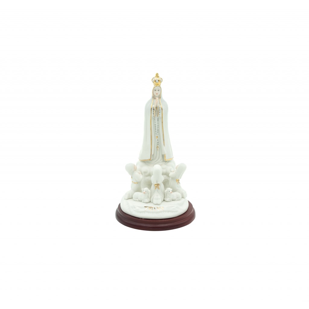 Aparição de Fátima Redonda Porcelana nº3 - 20cm