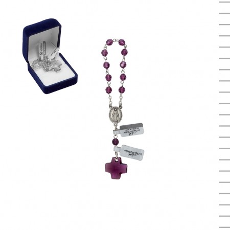 Dezena Cristal Swarovski Com Banho De Prata Lilás Dezena Cristal Swarovski Com Banho De Prata Lilás