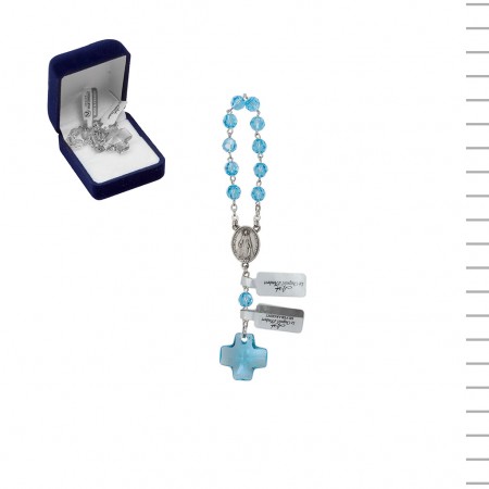 Dezena Cristal Swarovski Com Banho De Prata Azul Dezena Cristal Swarovski Com Banho De Prata Azul