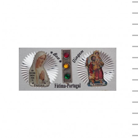 Íman Rectangular Fátima/ São Cristóvão com Semáforo