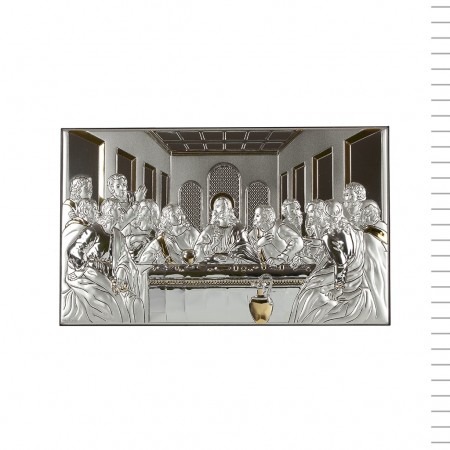 Última Ceia Bilaminada Filete Dourado 20*12 cm Última Ceia Bilaminada Filete Dourado 20*12 cm