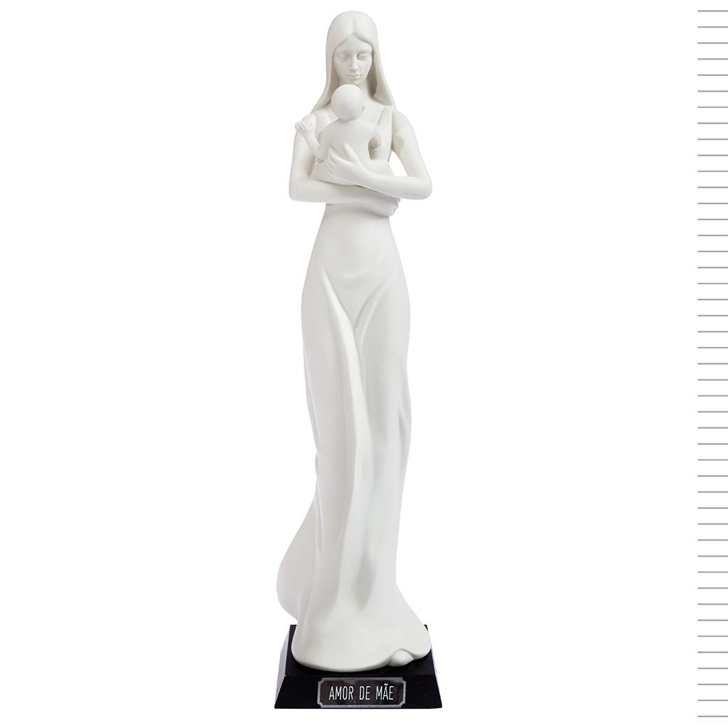 Amor de Mãe Menino Porcelana Estilizado 40cm