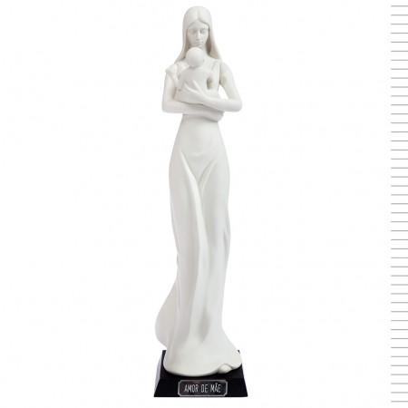 Amor de Mãe Menino Porcelana Estilizado 40cm Amor de Mãe Menino Porcelana Estilizado 40cm