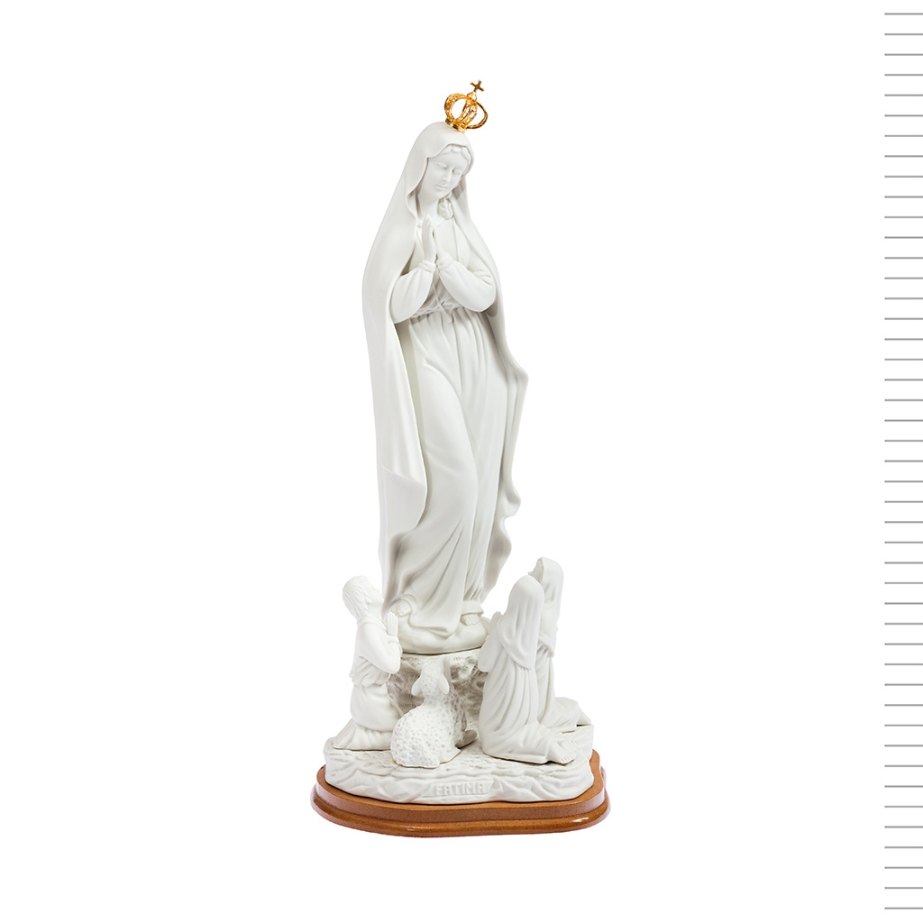 Aparição de Fátima Porcelana Branca 33cm