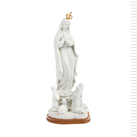 Aparição de Fátima Porcelana Branca 33cm Aparição de Fátima Porcelana Branca 33cm