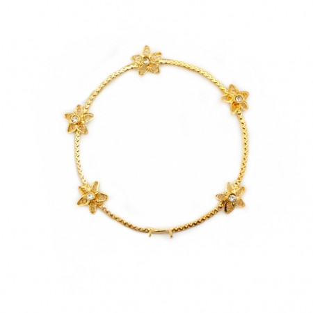 Aro C/ Pedras Sag. Coração Maria 8 cm Diâmetro Aro C/ Pedras Sag. Coração Maria 8 cm Diâmetro