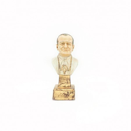Busto de Papa João Paulo II Base Lisa Alta 22cm Busto de Papa João Paulo II Base Lisa Alta 22cm