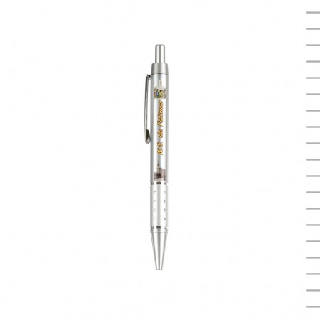 Caneta Prata C/ Brilhantes Aparição Colorida