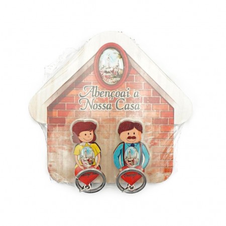 Chaveiro Casa de Pendurar C/ Porta-Chaves Família Chaveiro Casa de Pendurar C/ Porta-Chaves Família