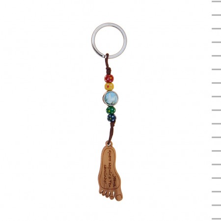 Chaveiro Com Medalha de Fátima e Pés de Jesus Chaveiro Com Medalha de Fátima e Pés de Jesus