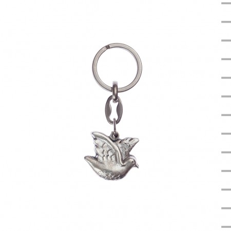 Chaveiro Esmaltado Pomba Fátima e São Cristóvão Chaveiro Esmaltado Pomba Fátima e São Cristóvão