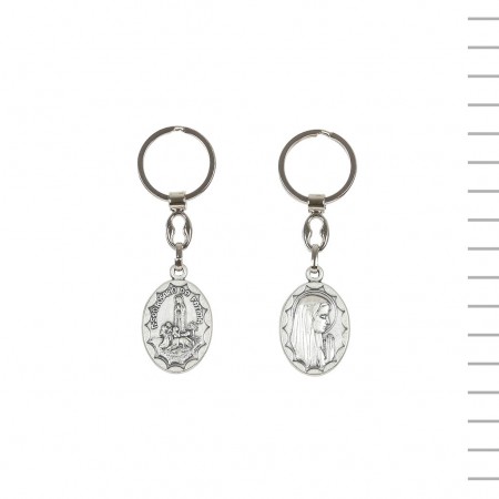 Chaveiro Oval Oxidado Aparição/ Rosto Virgem