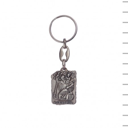 Chaveiro Pergaminho Fátima/ São Cristóvão Chaveiro Pergaminho Fátima/ São Cristóvão