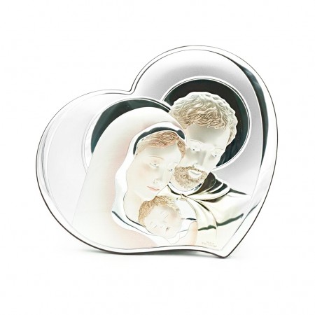 Coração Bilaminado Sagrada Familia 17.50x15.00cm Coração Bilaminado Sagrada Familia 17.50x15.00cm