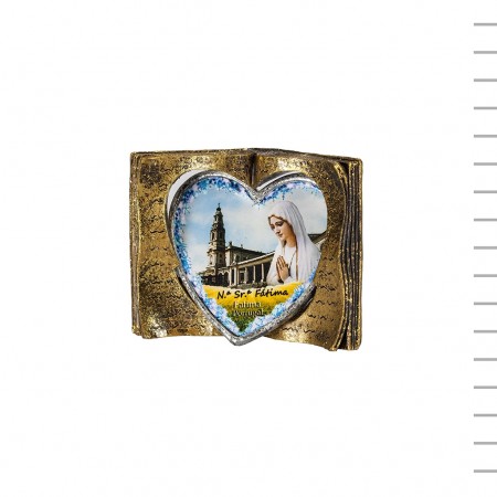 Coração Livro Aberto Dourado Coração Livro Aberto Dourado