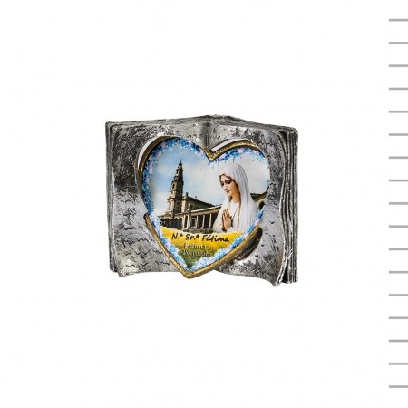 Coração Livro Aberto Prateado Coração Livro Aberto Prateado