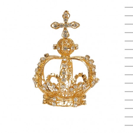 Coroa de Filigrana de Metal nº8 com Muita Pedra 3,6 cm Diâmetro Coroa de Filigrana de Metal nº8 com Muita Pedra 3,6 cm Diâmetro