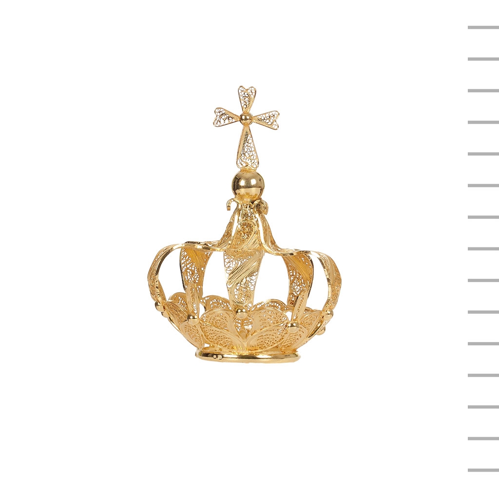Coroa de Filigrana de Prata Dourada 22.4gr 2,7 cm Diâmetro