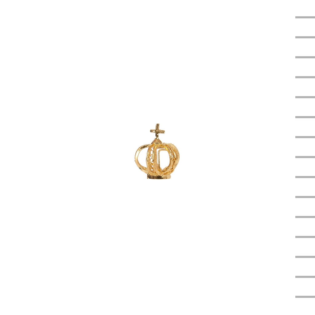 Coroa de Filigrana Metal Nº 1 Sem Pedras 1cm Diâmetro